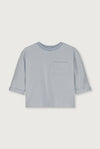 Gray Label Baby L/S Pocket Tee GOTS - Stone Gray - Cream