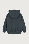 Gray Label Hooded Cardigan w/ Zip GOTS - Blue Gray