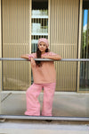 Gray Label Straight Pants with Slit GOTS - Bubblegum