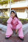 Gray Label Straight Pants with Slit GOTS - Bubblegum