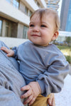 Gray Label Baby Dropped Shoulder Sweater GOTS - Stone Gray