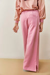 Gray Label Straight Pants with Slit GOTS - Bubblegum