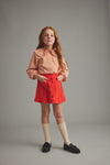 Organic Cotton Corduroy Skirt - Spicy orange