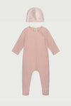 Gray Label Newborn Suit with Snaps GOTS - ורוד דהוי