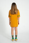 T-Shirt Dress | Camel W/ Multicolor Stripes