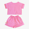 Organic Play Set — Short Sleeve + Shorts in Pink