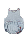 Sleeveless Baby Romper | Blue Light Denim