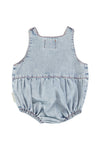 Sleeveless Baby Romper | Blue Light Denim