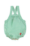 Baby Romper | Green & Ecru Checkered