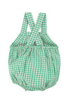 Baby Romper | Green & Ecru Checkered