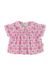 Peter Pan Collar Shirt | Lilac W/ Cherries Allover