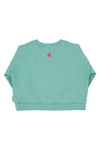 Baby Sweatshirt | Turquoise W/ Peace Print