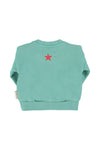 Baby Sweatshirt | Turquoise W/ Peace Print