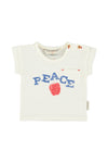 T-Shirt | Ecru W/ Peace Print