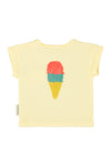 Baby T-Shirt | Light Yellow W/ Beach Bar Print