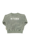 Sweatshirt | Washed Green W/ Best Friend Print