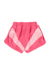 Shorts | Pink W/ White Stripes Print