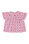 Peter Pan Collar Shirt | Lilac W/ Cherries Allover