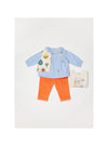 Arsène et les Pipelettes Baby Blouse With Flower Embroidery - Sky Blue