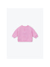 Arsène et les Pipelettes Baby Sweatshirt With Flower Embroidery - Bubble Gum