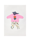 Arsène et les Pipelettes Baby Sweatshirt With Flower Embroidery - Bubble Gum