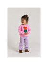 Arsène et les Pipelettes Baby Sweatshirt With Flower Embroidery - Bubble Gum