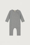 Gray Label Baby Suit with Snaps GOTS - Gray Melange