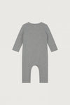 Gray Label Baby Suit with Snaps GOTS - Gray Melange