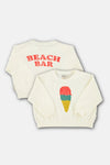 Baby Sweatshirt | Ecru W/ Ice Cream Print
