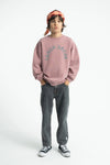 Oversized Sweatshirt | Pink w/ Lunch Break Print